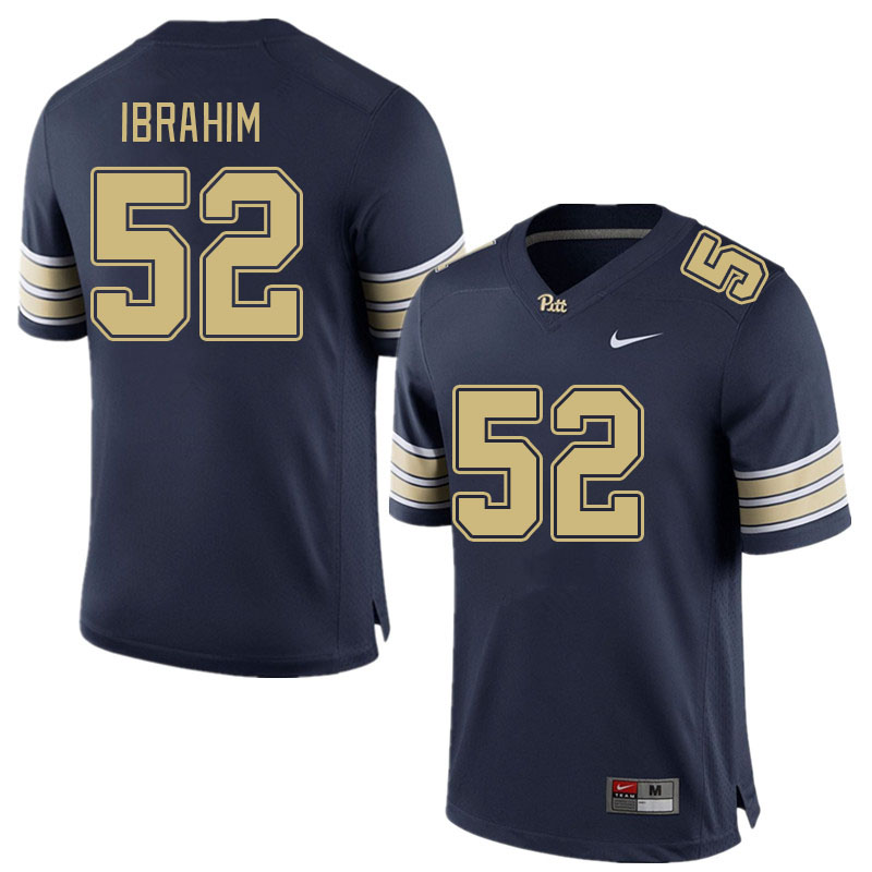 Men #52 Abe Ibrahim Pitt Panthers College Football Jerseys Stitched Sale-Navy